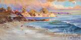 картина масло холст Картина маслом "Закат на морском побережье", Картины в интерьер, LegacyArt