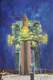 картина масло холст Картина маслом "Запуск ракеты «Ангара»", Камский Савелий, LegacyArt