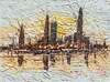 картина масло холст Картина маслом "Мегаполис на рассвете N2", художник Джоуи Лорти (Joey Lortie), Лорти Джоуи, LegacyArt