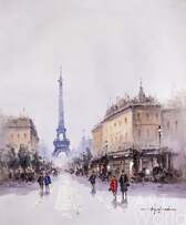 Картина маслом "Прогулка по Парижу. Эйфелева башня. Зарисовки" Артворлд.ру