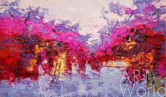 Абстракция маслом "Когда цветёт сакура...", художник Андре Ви Даза (André V. Daza) Артворлд.ру