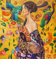 Копия картины Густава Климта "Дама с веером", худ. С. Камский Артворлд.ру