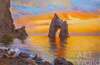 картина масло холст Картина маслом "Карадаг. Пламенный закат", Лагно Дарья, LegacyArt