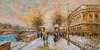 картина масло холст Пейзаж Парижа Антуана Бланшара "Париж. Сена" (вольная копия Кристины Виверс), Бланшар Антуан