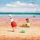 картина масло холст Картина маслом "Дети на пляже. За бумажным змеем N4", Ромм Александр, LegacyArt