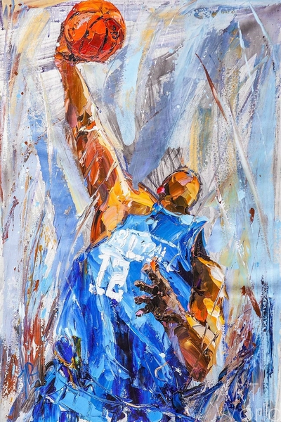 картина масло холст Картина маслом "Баскетбол", Родригес Хосе, LegacyArt Артворлд.ру