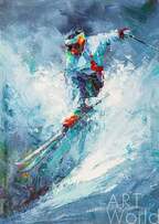 Картина маслом "Горные лыжи. Фристайл" Артворлд.ру