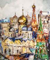 Картина маслом "Москва златоглавая. В духовном сердце столицы" Артворлд.ру