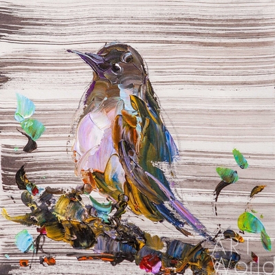 картина масло холст Картина маслом "Птичка на удачу N6", Родригес Хосе, LegacyArt Артворлд.ру