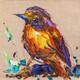 картина масло холст Картина маслом "Птичка на удачу. Зяблик", Родригес Хосе, LegacyArt