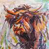 картина масло холст Картина маслом "Шотландский бык" , Родригес Хосе, LegacyArt