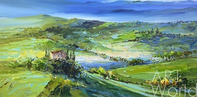картина масло холст Пейзаж маслом "Под небом Тосканы", Родригес Хосе, LegacyArt