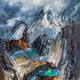 картина масло холст Пейзаж маслом "Скалистые горы, где спят облака …", Родригес Хосе, LegacyArt