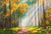 картина масло холст Пейзаж маслом "Солнце сквозь кроны деревьев", Виверс Кристина, LegacyArt Артворлд.ру