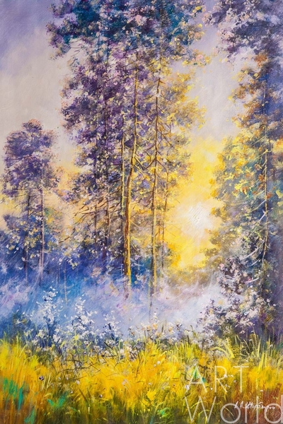 картина масло холст Картина маслом "Гуляет солнце в дремлющем лесу...", Шарабарин Андрей, LegacyArt