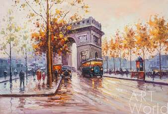 Картина маслом "Сны о Париже. Триумфальная арка" Артворлд.ру