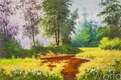 картина масло холст Пейзаж маслом "Летним днём в лесу", Шарабарин Андрей, LegacyArt