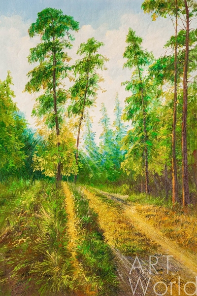 картина масло холст Пейзаж маслом "В лесной тиши…", Шарабарин Андрей, LegacyArt