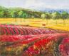 картина масло холст Пейзаж маслом "Цветущие поля Прованса", Картины в интерьер, LegacyArt