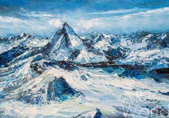 Картина маслом "Восхождение на Эверест N2" Артворлд.ру