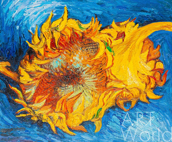 Копия картины Ван Гога "Два срезанных подсолнуха", художник Анджей Влодарчик Артворлд.ру