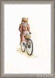 Иллюстрация "Мисс Лиса на велосипеде" Артворлд.ру