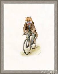 Иллюстрация "Мистер Лис на велосипеде" Артворлд.ру