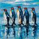картина масло холст Картина маслом "Мечтающие пингвины", Родригес Хосе, LegacyArt