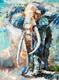 картина масло холст Картина маслом "Слон - путешественник", Родригес Хосе, LegacyArt