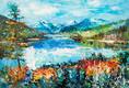 картина масло холст Картина маслом "Свежесть горного озера", Родригес Хосе, LegacyArt