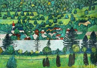 Вольная копия картины Густава Климта "Лесной склон в Унтерах-ам-Аттерзе", художник А. Влодарчик Артворлд.ру