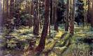 картина масло холст Папоротники в лесу, Шишкин Иван 