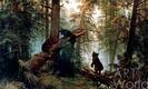 картина масло холст Утро в сосновом лесу, Шишкин Иван 