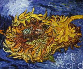 Копия картины Ван Гога "Два срезанных подсолнуха" (копия Анджея Влодарчика) Артворлд.ру