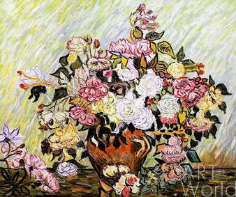 Копия картины Ван Гога "Ваза с розами" (копия Анджея Влодарчика) Артворлд.ру