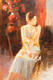 картина масло холст Портрет Камиллы с красным букетом (Camille, копия Савелия Камского), Камский Савелий, LegacyArt