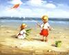 картина масло холст Дети на пляже (NP7), Потапова Мария