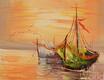 картина масло холст Лодки (цветные), Потапова Мария