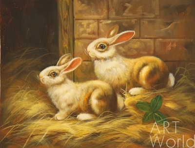 картина масло холст Прованские кролики, Потапова Мария , LegacyArt