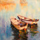 картина масло холст Белые лодки в заливе, Родригес Хосе, LegacyArt