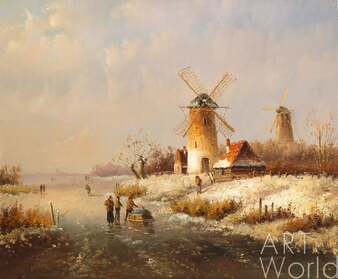 Голландский пейзаж. Зима (N05) Артворлд.ру