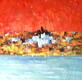 картина масло холст Картина маслом "Красный закат на Средиземноморье", Виверс Кристина, LegacyArt