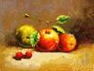 картина масло холст Натюрморт с яблоками, Влодарчик Анджей, LegacyArt