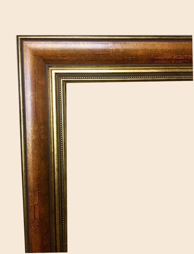картина масло холст Багет коричневый деревянный с золотом,  Артворлд.ру
