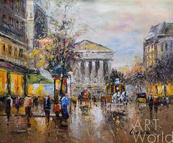 Пейзаж Парижа Антуана Бланшара "Rue Royal Madeleine" (копия Кристины Виверс) Артворлд.ру