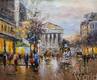 картина масло холст Пейзаж Парижа Антуана Бланшара "Rue Royal Madeleine" (копия Кристины Виверс), Виверс Кристина, LegacyArt