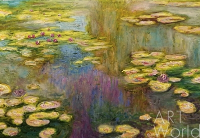 картина масло холст "Водяные лилии", N14, копия С.Камского картины Клода Моне, Моне Клод (Oscar-Claude Monet)