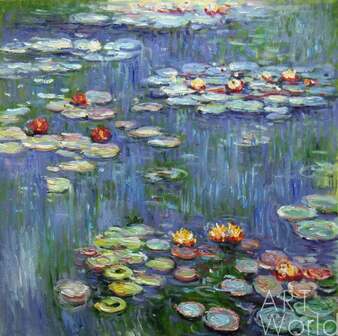 "Водяные лилии", N1, копия С.Камского картины Клода Моне Артворлд.ру