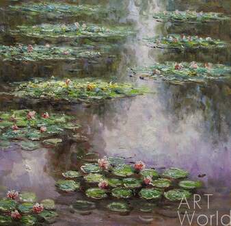 "Водяные лилии", N3, вольная копия С.Камского картины Клода Моне Артворлд.ру
