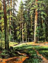 Копия картины Ивана Шишкина "Опушка леса, 1884" (худ. Савелия Камского) Артворлд.ру